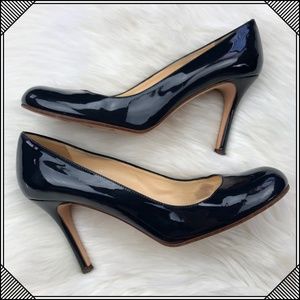 kate spade Navy Patent Leather Pointed Toe Heels